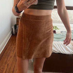 CORDUROY BROWN SKIRT